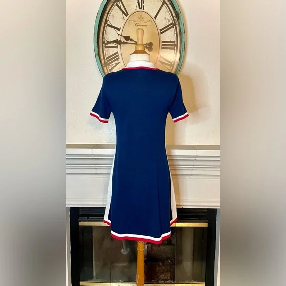 Urban Outfitters Navy Blue Dress with Red and White Trim - Picture 4 of 9